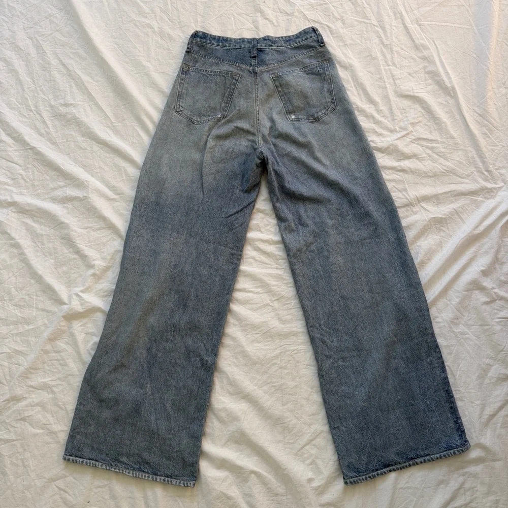 NWT Rag & Bone Miramar Raily High Rise Wide Leg Viral Sweatpant Jean Size 24 - Picture 10 of 16